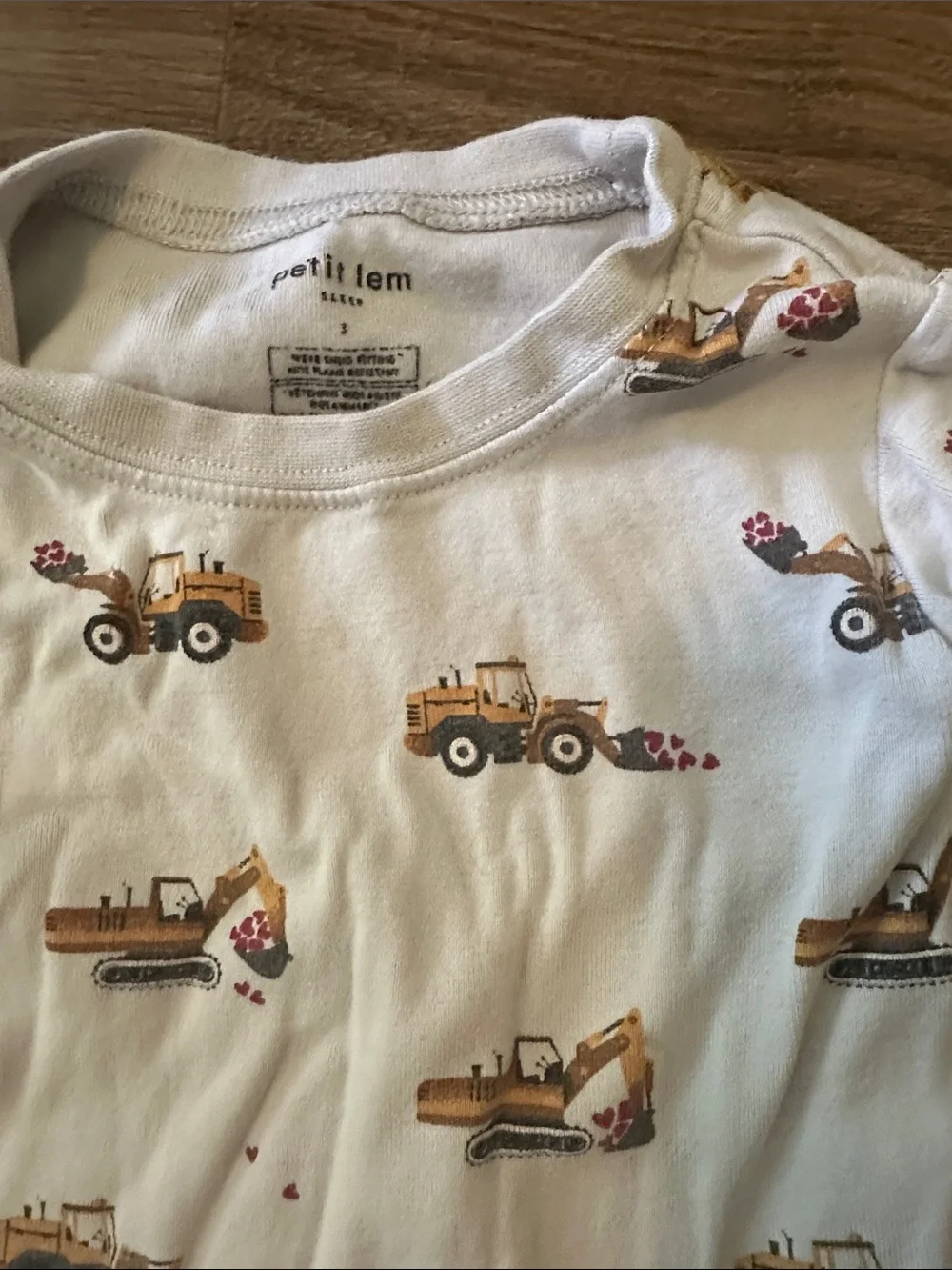 Petit Lem Kids Construction Pajama Set 3T